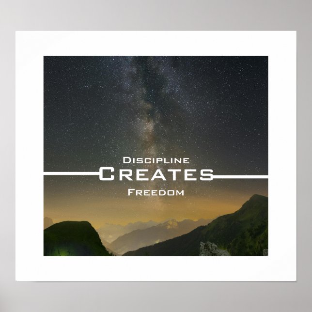 Disciplin Skapar Frihet Poster (Framsidan)
