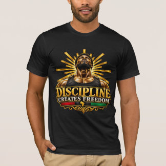 Disciplin Skapar Frihet Svart Excellens T Shirt