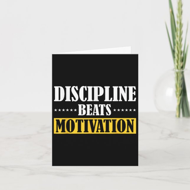 Disciplin Slår Motivation  Kort (Framsida)