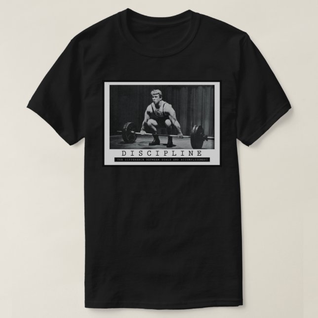 DISCIPLIN - "Viktlyftning" Motivering Tee (Design framsida)