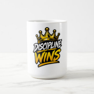 Disciplin Vinner Kronan Motivation Gym Träningsdes Kaffemugg