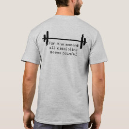 Disciplinär T-shirt med grov svart text