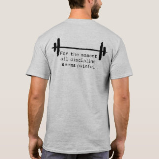 Disciplinär T-shirt med grov svart text