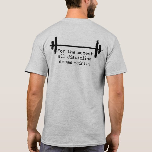 Disciplinär T-shirt med grov svart text (Baksida)
