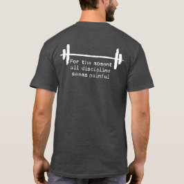 Disciplinär T-shirt med rundvit text