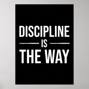 Discipline är vägen - Gym, Hustle, Success Poste Poster