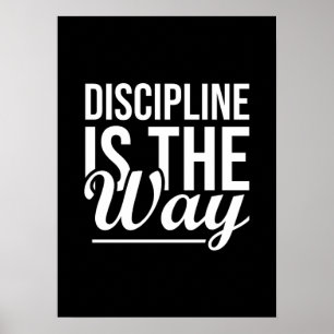 Discipline är vägen - Gym, Hustle, Success Poster