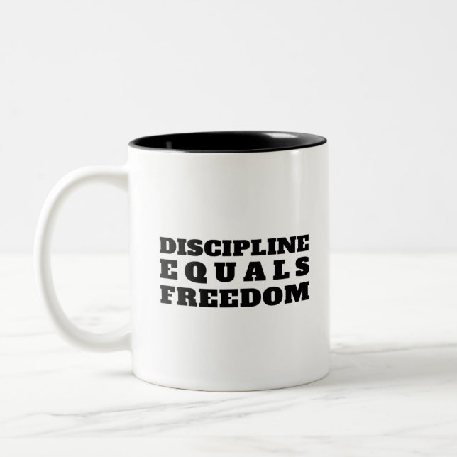Discipline Equal Freedom - Jocko Willink Två-Tonad Mugg (Vänster)