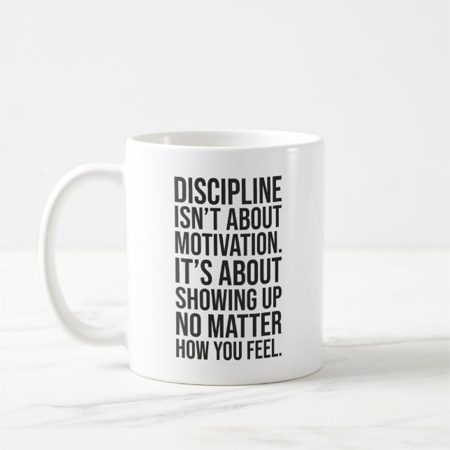 Discipline handlar om att visa upp, Gym, Hustle, G Kaffemugg (Vänster)