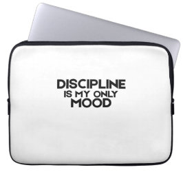 Discipline Is My Only Mood Minimalist  Laptop Fodral