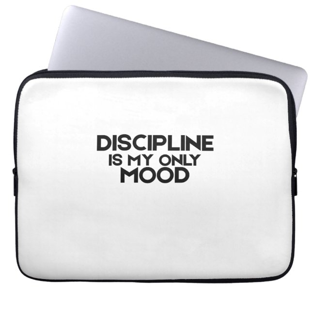 Discipline Is My Only Mood Minimalist  Laptop Fodral (Framsidan)