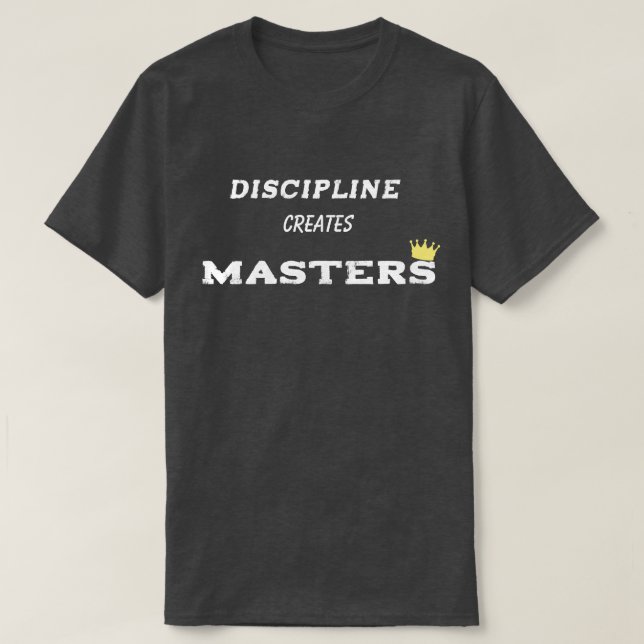 DISCIPLINE Minimal Motivational Quote T-Shirt (Design framsida)