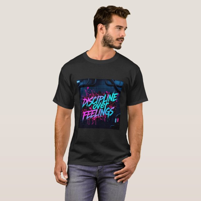 Discipline Over Feelings – The Secret to Unstoppab T Shirt (Hel framsida)