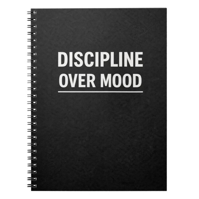 Discipline Over Mood Motivational Planner Anteckningsbok (Framsidan)
