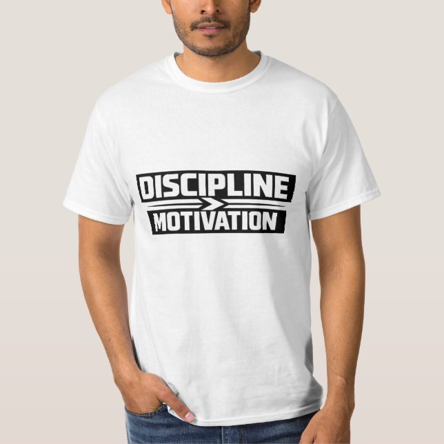 Discipline Over Motivation Gym T-Shirt | MiT-Shirt (Framsida)