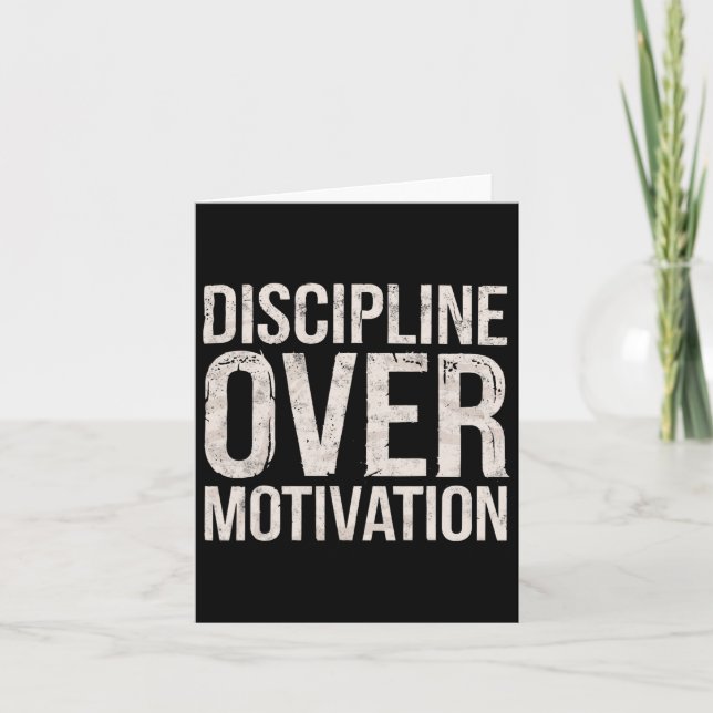 Discipline over Motivation Gym Workout Tee Weightl Kort (Framsida)