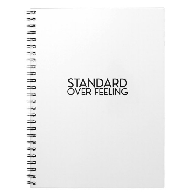 Discipline Over Motivation Minimalist Notebook Anteckningsbok (Framsidan)