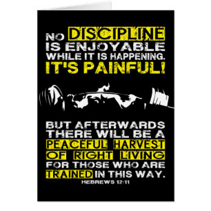 DISCIPLINE - Square Workout Motivational Hälsningskort