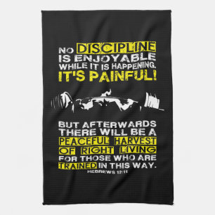 DISCIPLINE - Square Workout Motivational Kökshandduk