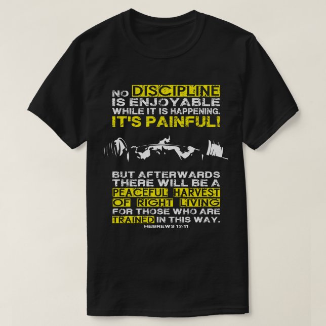 DISCIPLINE - Square Workout Motivational Tröja (Design framsida)