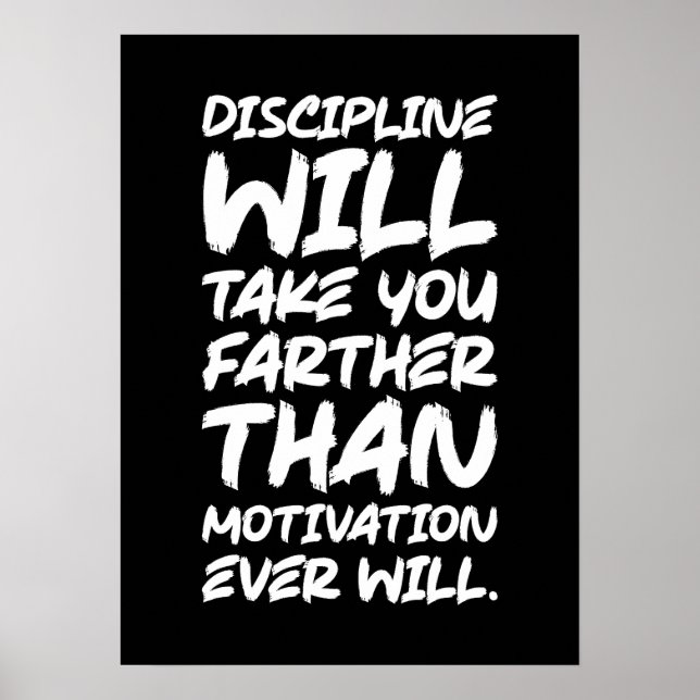 Discipline vs Motivation, Gym, Hustle, Success Poster (Framsidan)