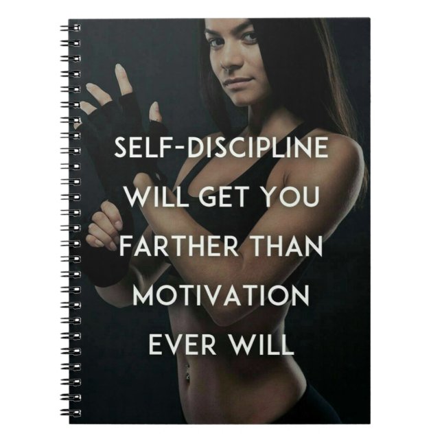 Discipline vs Motivation - Kvinnoinspiration Anteckningsbok (Framsidan)