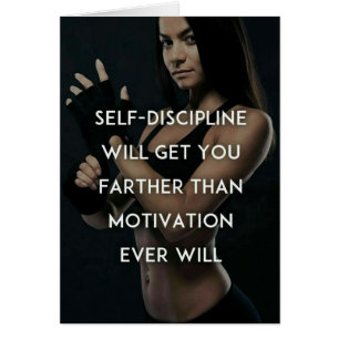 Discipline vs Motivation - Kvinnoinspiration Hälsningskort