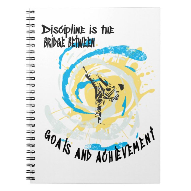 Disciplinen är en bro mellan mål och krigskonst anteckningsbok (Framsidan)
