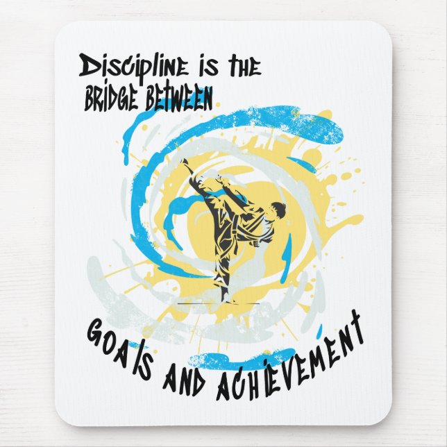 Disciplinen är en bro mellan mål och krigskonst musmatta (Framsidan)