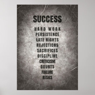 Disciplinen för framgångsrikt hårt arbete poster