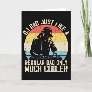 Discjockeypappa som en vanlig pappa men coolare DJ Kort