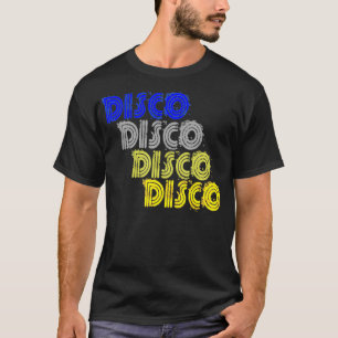 Disco 1970-talet Stil Upprepa Vintage Disco Retro T Shirt