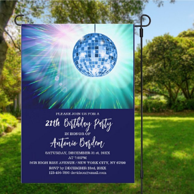 Disco 21-årsfest inbjudan (Skapare uppladdad)