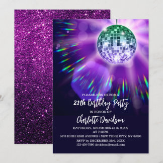 Disco 21-årsfest inbjudningar