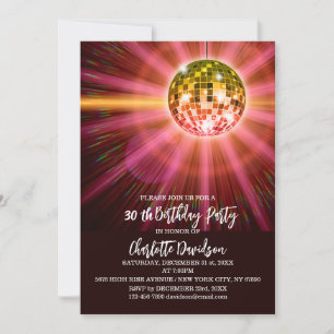 Disco 30-årsfest inbjudningar