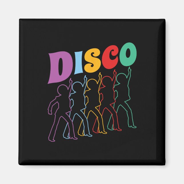 Disco 70-talet, Vintage Retro Dancing 1970' Magnet (Framsidan)