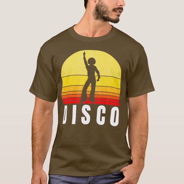 Disco 70-talets Vintage Retro Sunset T Shirt (Framsida)