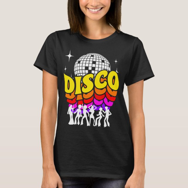 Disco 70er Retro Shirt T (Framsida)