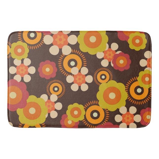 Disco 70s 60s Retro Flowers Pop Culture Badrumsmatta (Framsidan)
