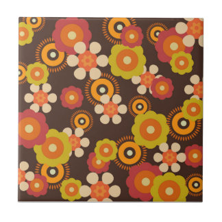 Disco 70s 60s Retro Flowers Pop Culture Kakelplatta