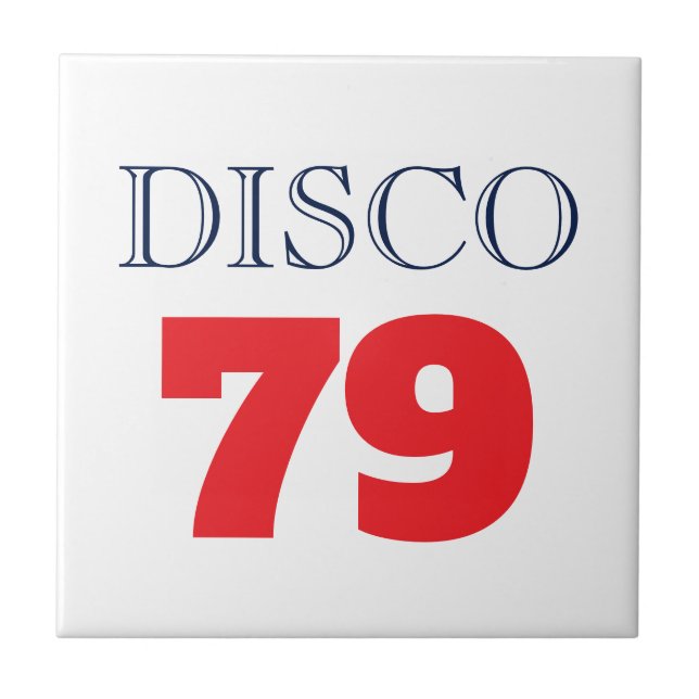 Disco 79 Pop Art Musik Underhållning Retro Kakelplatta (Framsidan)
