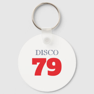 Disco 79 Pop Art Musik Underhållning Retro Nyckelring