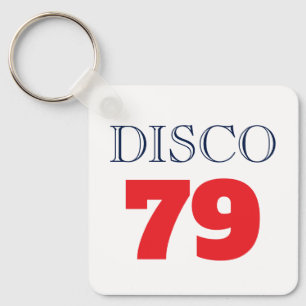 Disco 79 Pop Art Musik Underhållning Retro Nyckelring