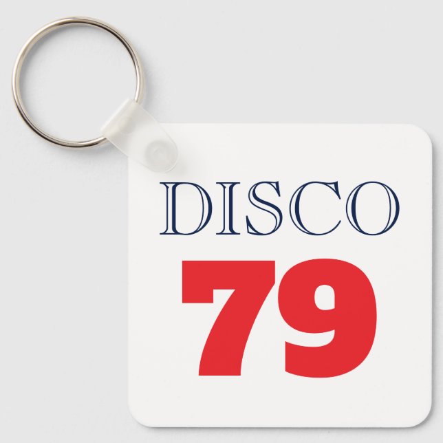 Disco 79 Pop Art Musik Underhållning Retro Nyckelring (Framsida)