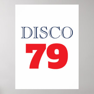 Disco 79 Pop Art Musik Underhållning Retro Poster