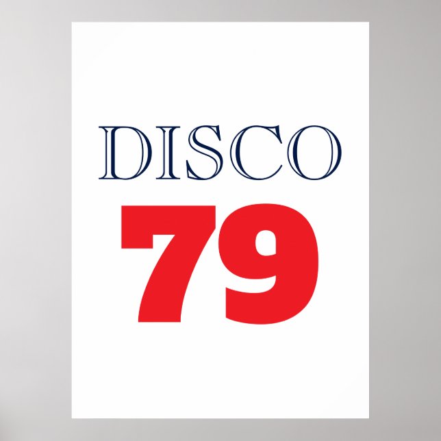 Disco 79 Pop Art Musik Underhållning Retro Poster (Framsidan)