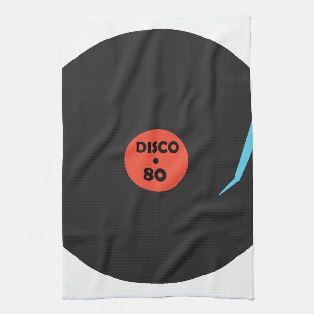 Disco 80's - Retro Party - White Kökshandduk (Vertikal)
