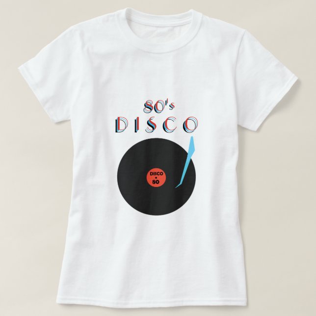 Disco 80's - Retro Party - White T Shirt (Design framsida)