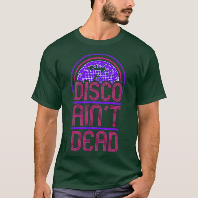Disco Aint Dead Manar Women Kids 1970-talet Retro T Shirt (Framsida)