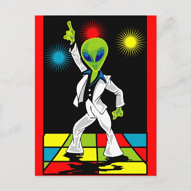 Disco Alien Vykort (Framsida)